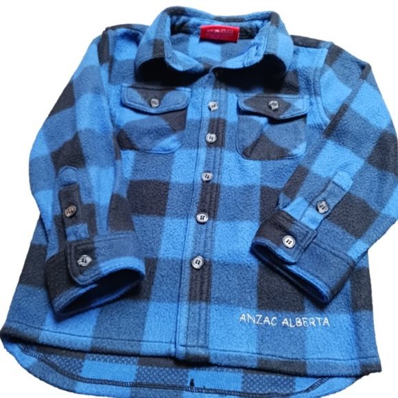 🛍️❤️Kids Northern Souvenirs Blue Plaid Lumberjack Shacket🛍️❤️   Size 4 - Picture 1 of 7